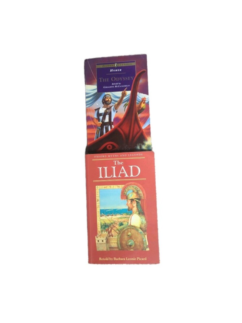 Homer Lot The Odyssey The Iliad  (1991, 1997 Paperback) Greek Mythology Lore